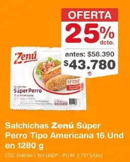Makro Salchichas Zenú Súper Perro Tipo Americana oferta