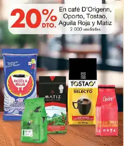 Metro En café D'Origenn, Oporto, Tostao, Aguila Roja y Matiz oferta