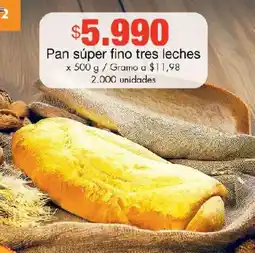 Metro Pan super fino tres leches oferta