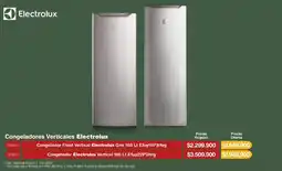 Makro Electrolux congelador frost vertical gris 168 lt oferta