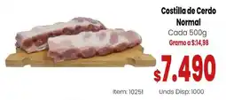 MercaTodo Costilla de Cerdo Normal oferta