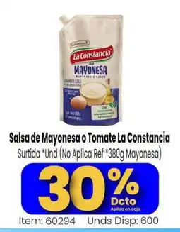 MercaTodo La Constancia salsa de mayonesa o tomate oferta