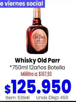 MercaTodo Whisky Old Parr oferta