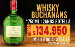 MercaTodo Whisky Buchanan's Deluxe oferta