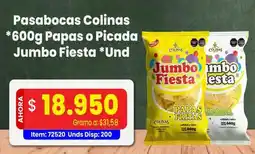 MercaTodo Colinas pasabocas 600g papas o picada jumbo fiesta oferta