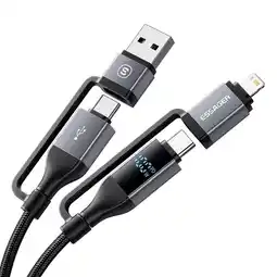 Falabella Cable Essager 4 en 1 USB-A/USB-C a USB-C/Lightning 1m oferta