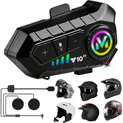 Falabella Intercomunicador Moto Bluetooth Y10 2X Casco RGB Micrófono oferta