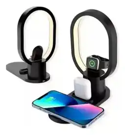 Falabella Cargador Inalambrico 4 En 1 Multiples Dispositivos Celular Smartwatch Audifonos Lampara Led oferta