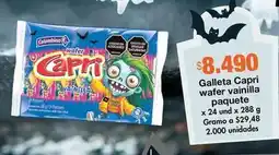 Metro Colombina - galleta capri wafer vainilla oferta