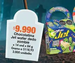 Metro Jet - chocolatina wafer dedo zombie oferta