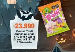 Metro Trolli - gomas aranas rellenas oferta