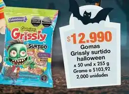 Metro Colombina - gomas grissly surtido halloween oferta