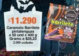 Metro Caramelo barrilete pintalenguas oferta