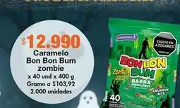 Metro Colombina - caramelo bon bon bum zombie oferta