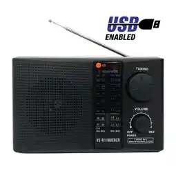 Falabella Radio Portatil Vs-r116 Usb Sd 4 Bandas Am Fm Sw1 Sw2 oferta