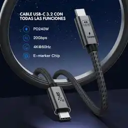 Falabella Cable USB-C a USB-C Carga Rápida 240W BE-C3 3MTS oferta