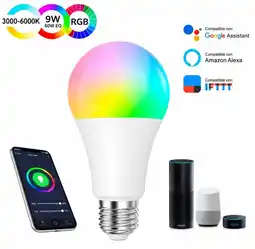 Falabella Bombillo Smart Inteligente RGB Wifi Google Home Iluminacion Control Hogar oferta