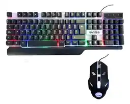 Falabella Combo Gamer Teclado Mouse RGB Gaming Retroiluminado USB Computador oferta