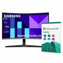 Falabella Combo Monitor L27d390 Curvo Con Licencia Microsoft 5 En 1 Familia oferta