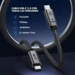 Falabella Cable USB-C a USB-C Carga Rápida 240W BE-C3 1MT oferta