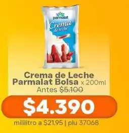 La Gran Colombia Parmalat Crema de Leche Bolsa oferta