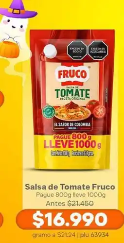 La Gran Colombia Salsa de Tomate Fruco oferta