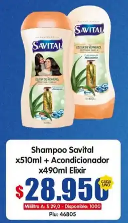 Surtifamiliar Shampoo Savital + Acondicionador oferta