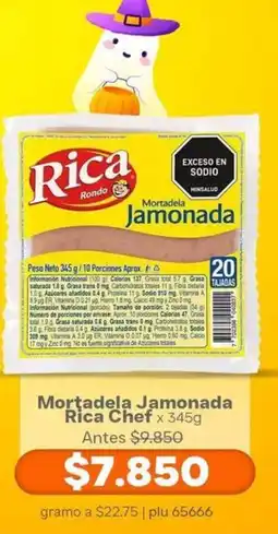 La Gran Colombia Rica Chef Mortadela Jamonada oferta