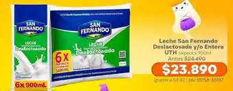 San Fernando leche semidescremada deslactosada