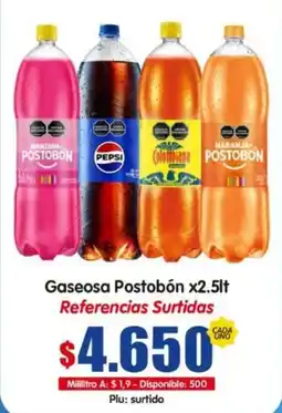 Surtifamiliar Postobón gaseosa surtida oferta