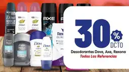 Surtifamiliar Desodorantes Dove, Axe, Rexona oferta