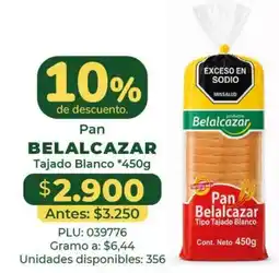 Belalcazar Belalcazar pan tajado blanco oferta
