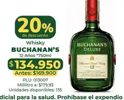 Belalcazar Whisky Buchanan's 12 Años oferta