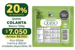Belalcazar Queso Colanta Blanco oferta