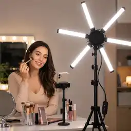 Falabella Aro Luz LED Profesional 6 Barras Tripode Intensidad Temperatura oferta