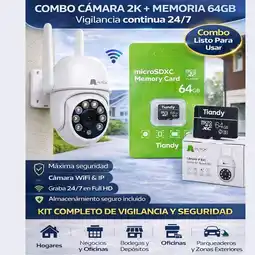 Falabella Combo Cámara De Seguridad 2k + Micro Sd 64gb Tiandy oferta