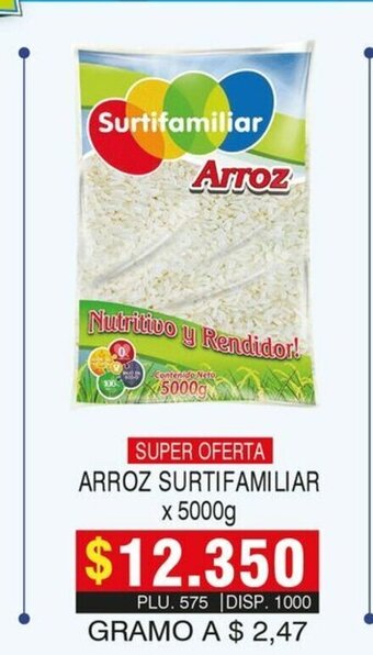 Surtifamiliar Arroz Surtifamiliar x 5000g oferta
