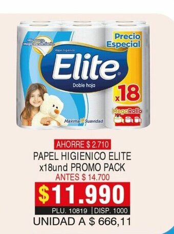 Surtifamiliar Papel Higienico Elite x 18und PROMO Pack oferta