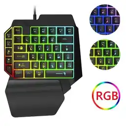 Falabella Teclado Gamer K9 Una Mano RGB Ergonómico Para PC oferta