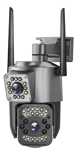 Falabella Camara Ip Exterior Doble Lente Wifi Vision Nocturna 360 V380 Color Negro oferta
