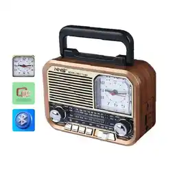 Falabella Parlante Bluetooth Vintage Con radio y Reloj oferta