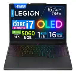 Falabella LAPTOP LEGION 5, INTEL I7 14700HX, 16GB RAM, 1TB SSD NVME, RTX 5060 8GB, WINDOWS 11 HOME NEW oferta