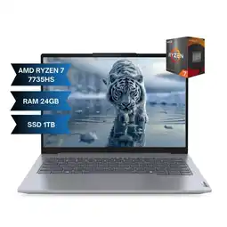 Falabella PORTATIL THINKBOOK RYZEN 7 7735HS / RAM 24GB DDR5 / SSD 1TB / WIN 11 PRO /14 oferta