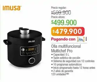 Jumbo Olla multifuncional imusa multichef pro 5l oferta