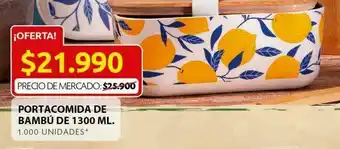 Ara Porta alimentos de bambú oferta