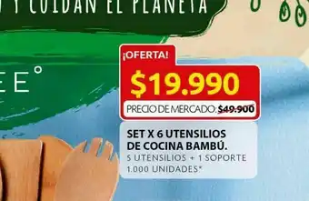 Ara Utensilios de cocina de bambú oferta