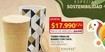 Ara Tarro fibra de bambú con tapa oferta
