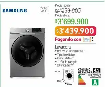 Jumbo Lavadora samsung 22kg oferta