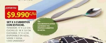 Ara Set x 3 cubiertos con estuche oferta