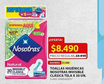 Ara Toallas higiénicas nosotras oferta